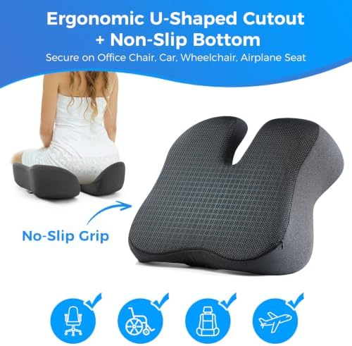 Seat Cushion for Tailbone & Sciatica Pain Relief