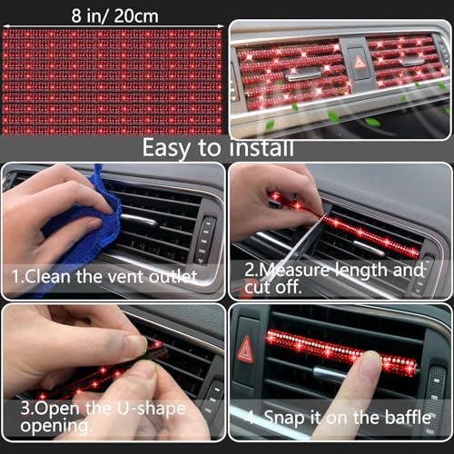 27 PCs Red Bling Car Accessories Set for Women, Steering Wheel Covers Universal Fit 15 Inch, Bling License Plate Frame, Bling Phone Holder, Bling Car Coasters (Red Diamond)