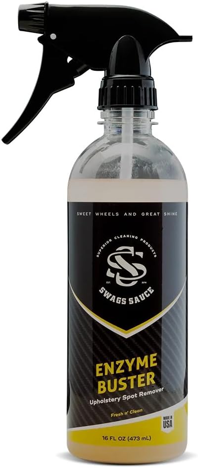 Enzyme Buster | Fresh n' Clean Scent| Upholstery Spot Remover 16oz Bottle by Swags Sauce - Designed to Address Various O