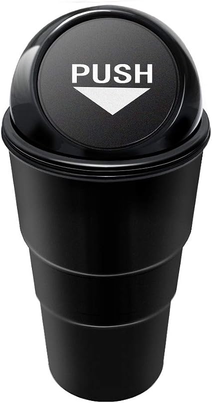 Yolu Car Trash Can, Mini Black Auto Garbage Can Automotive Waste Storage Vehicle Rubbish Bins Holder Common Use for Auto