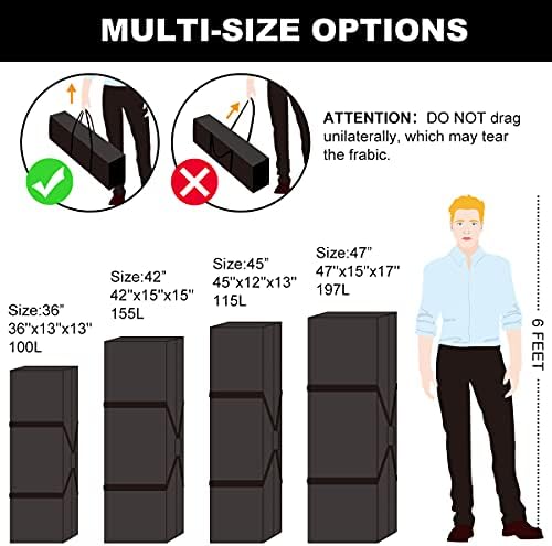 42" Sports Duffle Bag - 150L Extra Large Travel Duffel Luggage Bag