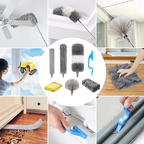 Microfiber Duster Kit 23pcs with 30 to 100 In Extension Pole