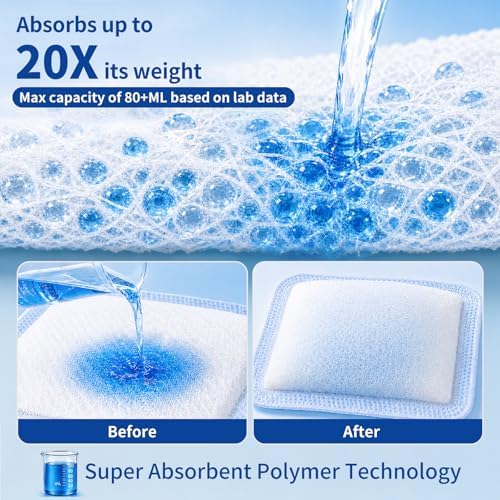 5x5 Extra Large Super Absorbent Wound Dressing, 10 Pack - Ultrasorb Polymer Non-Adherent Pads for Bed Sores, Pressure Ulcers, Abdominal Wounds - High Capacity for Heavy Exudate