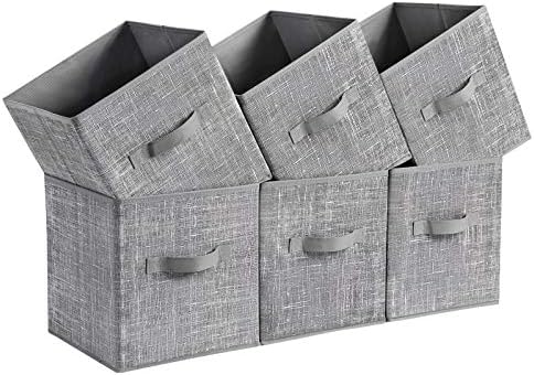 Storage Cubes, Set of 6, 11-Inch Foldable Closet Organizers
