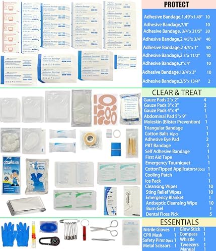 276 PCS Hard Shell Waterproof First Aid Kit