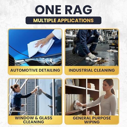 New White T-Shirt Cleaning Rags (2 lbs. Bag) – White Cotton Rags for Cleaning, Staining, Painting, Oil, Grease & Dust Removal – Shop Rags Bulk for Multipurpose use