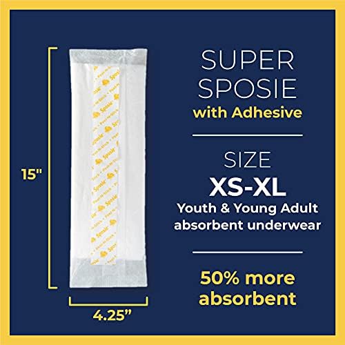 Super Sposie Max Absorbency Overnight Booster Pads, Size 5+, 64 Ct