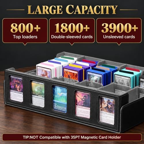 5 Row 3900+ Trading Card Storage Box with Commander Display