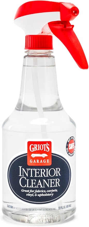 Griot's Garage Interior Cleaner Spray for Car Seats, Carpet, Upholstery Fabric, Floor Mat, Vinyl, Dashboard, Ideal for T