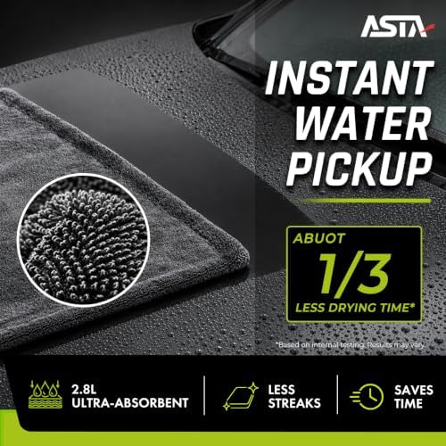 Car Drying Towel, 1300GSM Twisted Loop,28"x36",Microfiber Towels for Cars