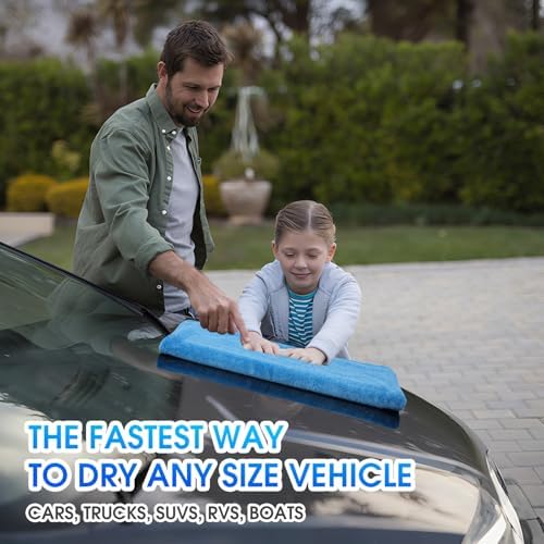 Car Drying Towel, 48”x24” Extra Large Microfiber Car Cleaning Towel