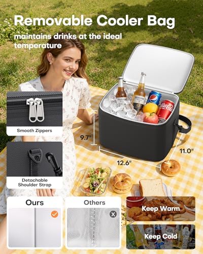 Trunk Organizer - Car Organizers for SUV with Removable Cooler Bag
