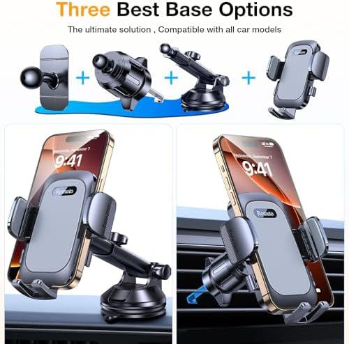 Car Phone Holder Mount automotive panel gauges (Striped Gray)