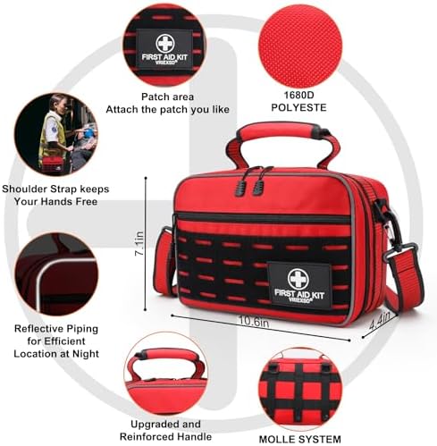 Premium 450 Piece Large First Aid Kit for Home, Car, Businesses
