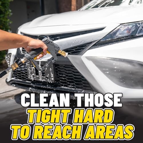 Snubby Short Pressure Washer Gun with Foam Cannon Attachment