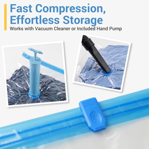 80% Space Saver Vacuum Storage Bags with Hand Pump, 20 Combo