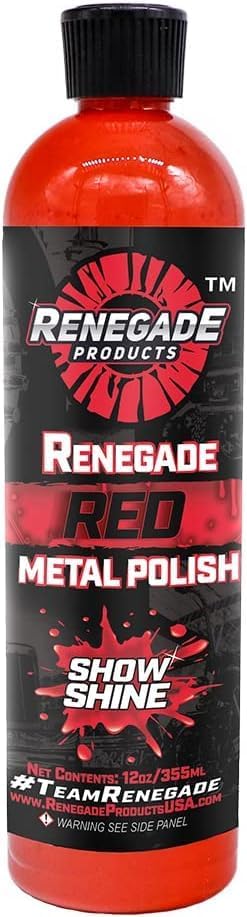 Renegade Products Red Liquid Metal Polish - Metal Polish & Car Scratch Removal, for Use on Chrome, Stainless Steel, & Aluminum