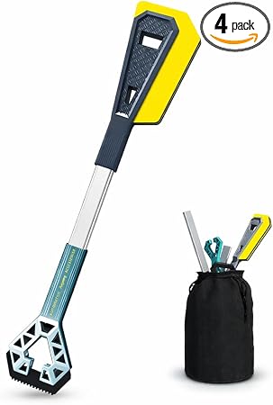 ICEGEAR PRO 4-in-1 Aluminum Snow Shovel & Ice Scraper – Heavy Duty Car Ice Remover Tool for Truck, SUV & Van – Windshiel