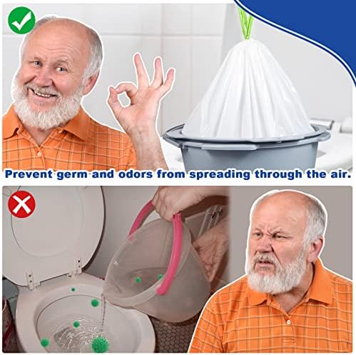 60 Pack Commode Liners with Absorbent Pads