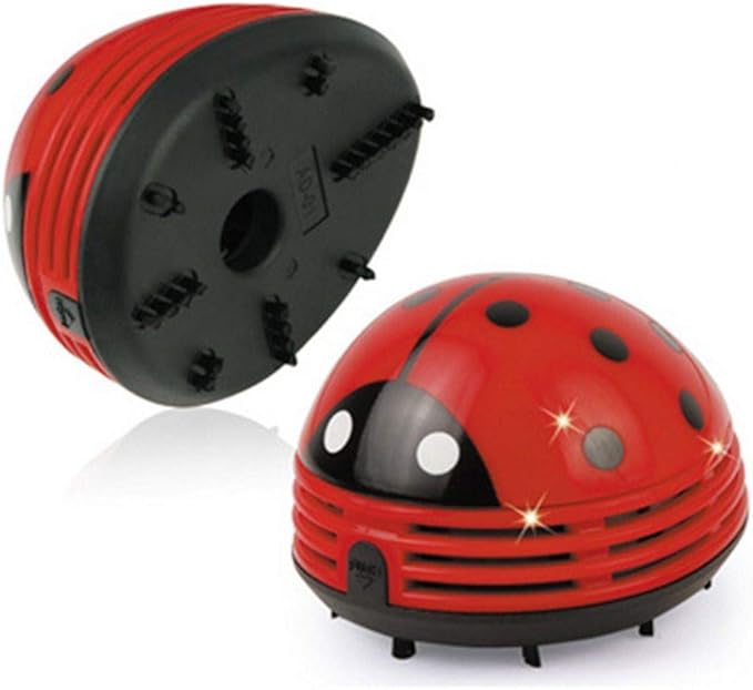 Ladybug Cartoon Mini Vacuum Cleaner Dust Sweeper Cordless Corner Desktop Vacuum Cleaner Mini Cute Home Office