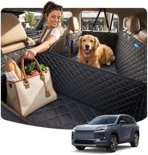 3-in-1 Dog Car Seat Cover for Back Seat with Road Trip & Daily Mode
