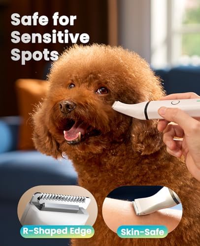 Dog Paw Trimmer, Small Dog Clippers with Double Blades