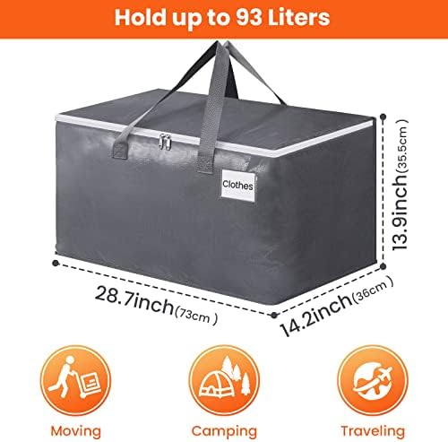 Large Moving Bags, Storage Bags, 93L-6 Pack