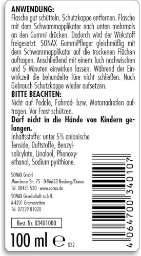 SONAX 03401000 Rubber Treatment
