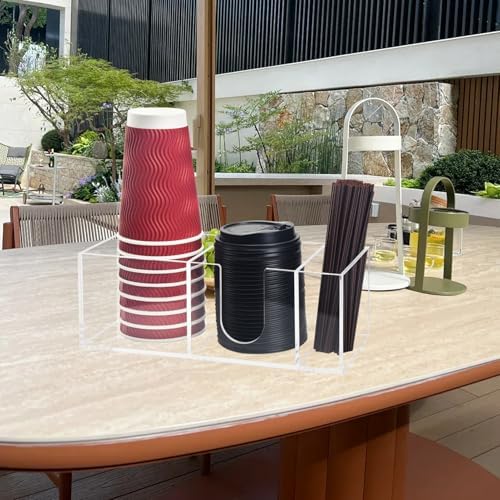 Coffee Cup Holder for Countertop, Acrylic Coffee Station Organizer