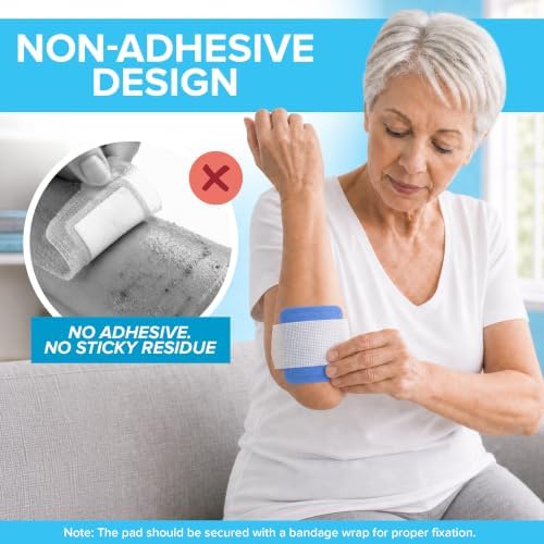 Super Absorbent Wound Dressing | 3"x3" | 40-Pack | FSA&HSA | Non Adhesive