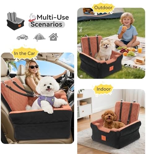 Dog Car Seat for Small Medium Dogs,Dog Booster Seat Under 35 lbs