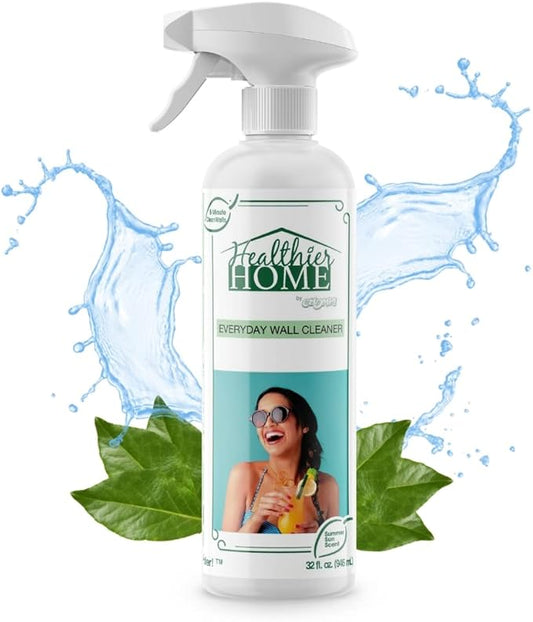 CHOMP! Painted Wall Cleaner Spray: Healthier Home 5-Minute CleanWalls 4-in-1 Multipurpose, Ceiling and Baseboard Cleaning - Dirt, Dust, Odor and Stain Remover - 32 Oz (Summer Sun Scent)