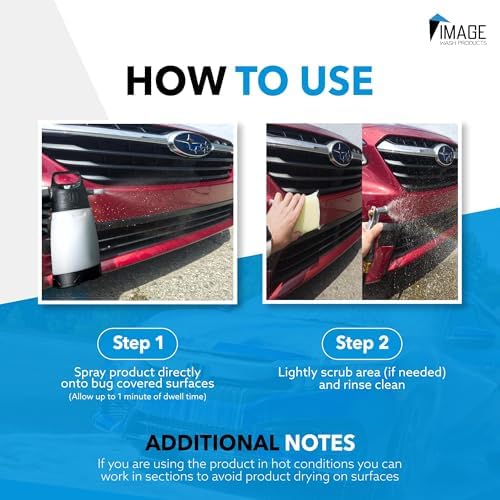 Image Wash Products Bug Remover Biodegradable Bug Cleaner for Cars Trucks, RVs & Semi-Trucks Safe for Polished Aluminum & Chrome, Eco-Friendly, Ready-to-Use Formula – Best Car Wash Bug Remover.