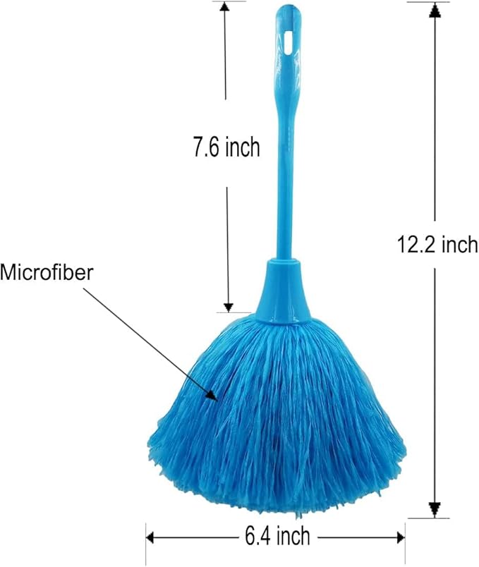 3 Pack Hand Grips Fluffy Microfiber Delicate Duster, Mini Washable Dusting Brush