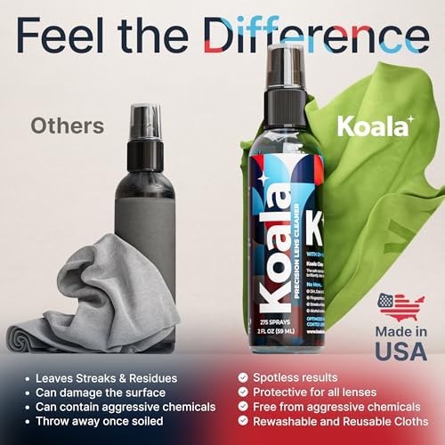 Koala Eyeglass Lens Cleaner Spray Kit | Japanese Microfiber (6 Piece Set)