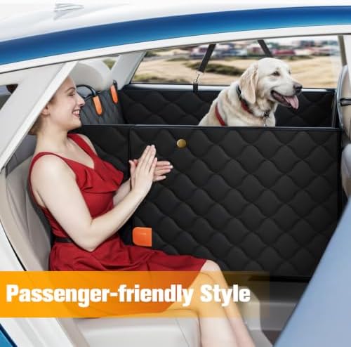Convertible Backseat Extender for Dogs, Hard Bottom Dog Seat Cover