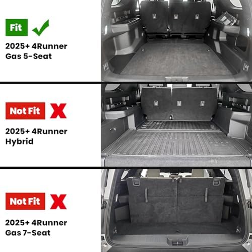 Floor Mats for Toyota 4Runner 2025 2026 (Only Fit 5-Seats & Gas)