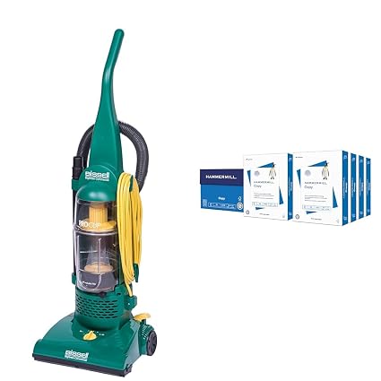Bissell Commercial Pro Upright Dirt Cup Vacuum, Green & Hammermill Printer Paper, 20 Lb Copy Paper, 8.5 x 11-8 Ream (4,0