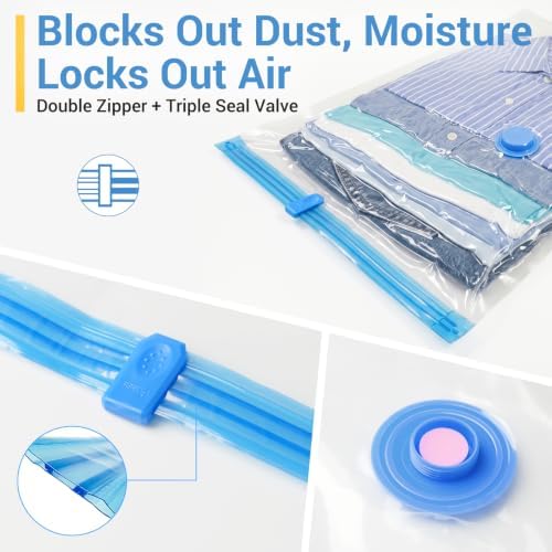 80% Space Saver Vacuum Storage Bags with Hand Pump, 20 Combo