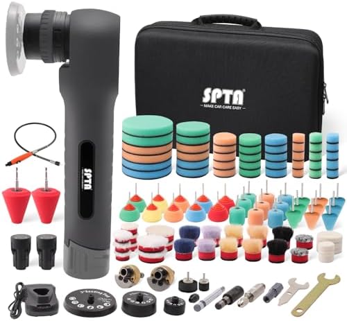 Cordless Mini Polisher, 12V Cordless Polisher for Detailed Polishing, Cordless Car Buffer Polisher, RO&DA Buffer Polisher with Mini Polishing Pads and Wool Pads for Polishing, Sanding, Cleaning
