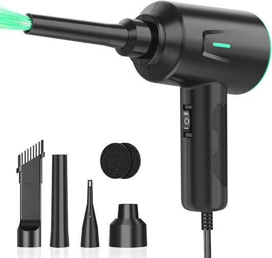 Meudeen Air Duster - Electric Air Blower - 5.74oz High Power Cleaning for Computer - PC - 2 Gear Compressed Air
