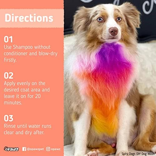 Semi-Permanent Dog Hair Dye, Food-Grade Pigment Dog Dye, Non-Toxic Pet Hair Dye for Dogs, Cats and All Pets Can be Bathed (Shocking Pink)