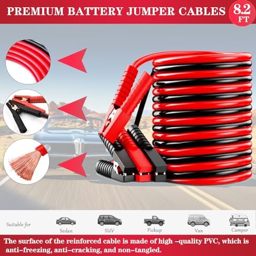 Car Roadside Emergency Kit,with Jumper Cables Car Safety Kits