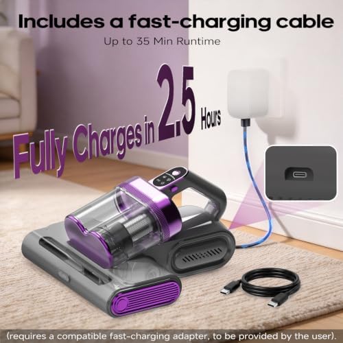 Cordless Mattress Vacuum Cleaner Uv Sanitizing For Couch 18kpa Gift For Mom