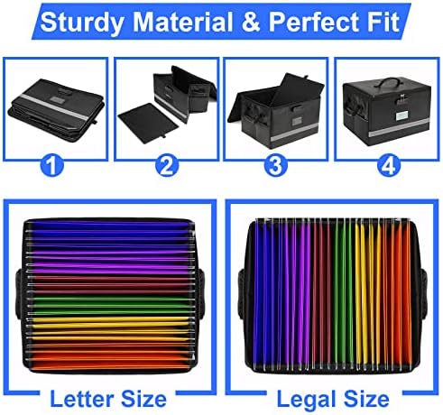 Fireproof File Organizer with Lock, 1 Layer
