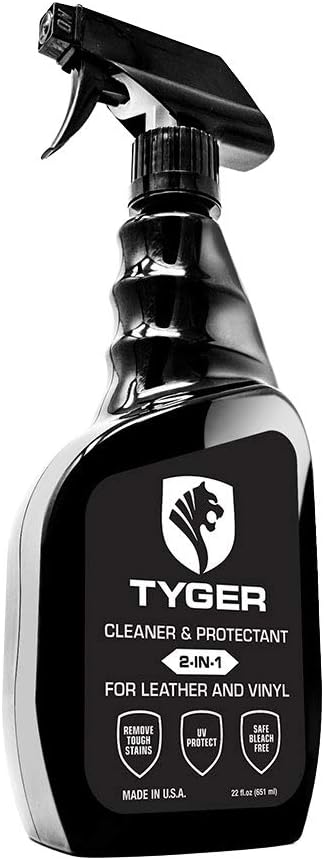 Tyger Tonneau Cover Cleaner & Protectant 2-in-1 Spray Specialized for Leather and Vinyl Surfaces, 22 Fl. oz. Made in USA