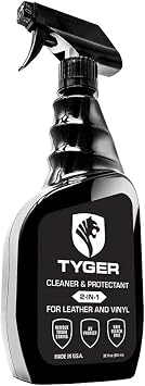 Tyger Tonneau Cover Cleaner & Protectant 2-in-1 Spray Specialized for Leather and Vinyl Surfaces, 22 Fl. oz. Made in USA