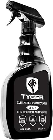 Tyger Tonneau Cover Cleaner & Protectant 2-in-1 Spray Specialized for Leather and Vinyl Surfaces, 22 Fl. oz. Made in USA