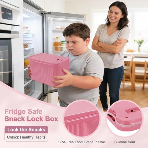 Upgraded Taller Lock Box for Medication, Phone Jail & Snacks – Large Lockable Storage Box with 3-Digit Combination Lock, Food-Safe BPA-Free Plastic– Medicine Lock Box for Home, Fridge, Travel