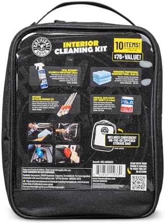 Interior Car Cleaning Kit, Cleaner, Brushes, Gel & Bag